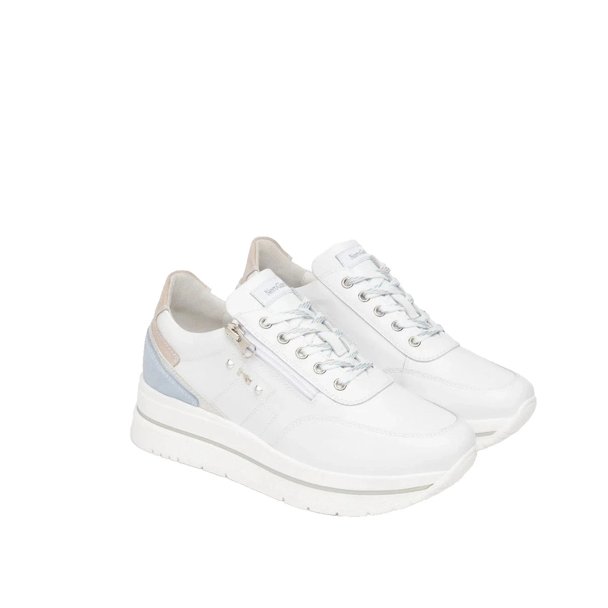Scarpe da Donna - NERO GIARDINI Art. E615203D 707 BIANCO SILVER Sneakers