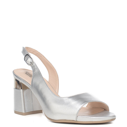 Scarpe donna NEROGIARDINI - art. E012862DE 700 ARGENTO sandali eleganti