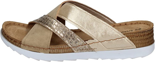 Scarpe da donna INBLU art. OF27 SABBIA ciabatte con fasce incrocio avanti confort