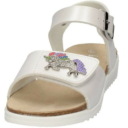 Scarpe da Bambina LELLI KELLY Art. LK1500  BIANCO perlato  sandali  unicorno con strappo