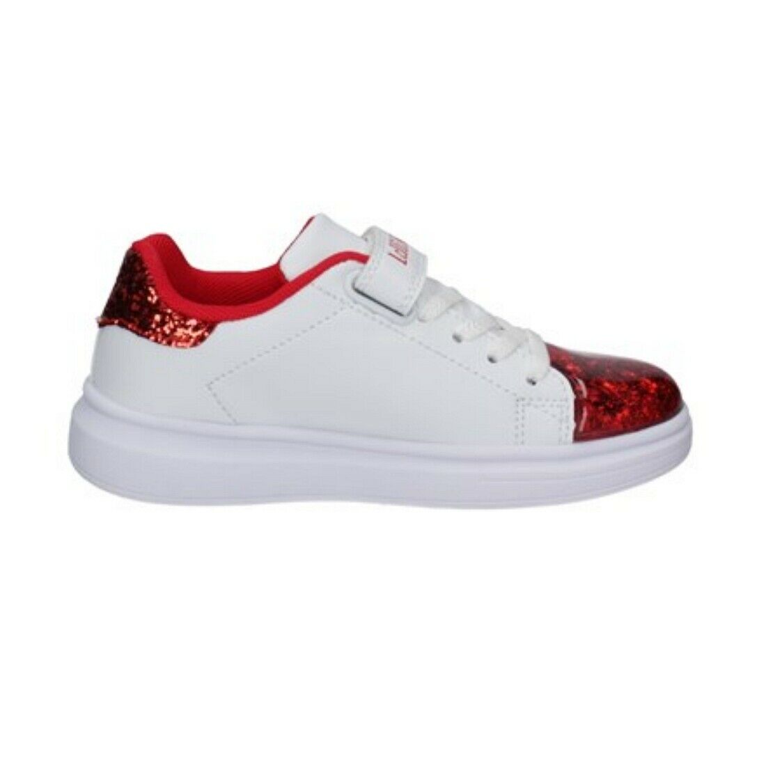 Scarpe da bambina Lelli Kelly - Art. LK5821 BIANCO ROSSO sneakers con strappo