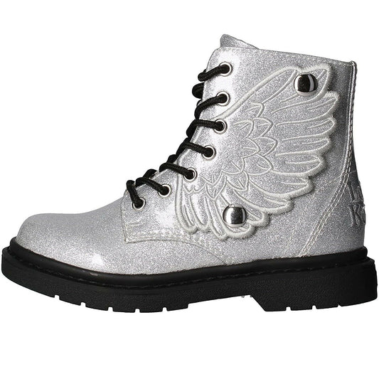 Scarpe da Bambina - LELLI KELLY Art. LK4544 GLITTER ARGENTO in Vernice stivaletti
