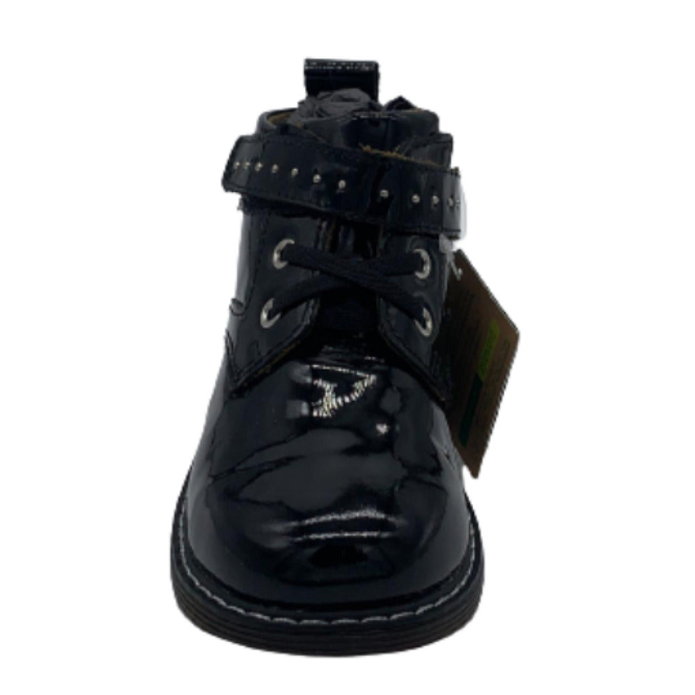 Scarpe da Bambina GRUNLAND - Art. PP0265-88 NERO vernice stivaletti